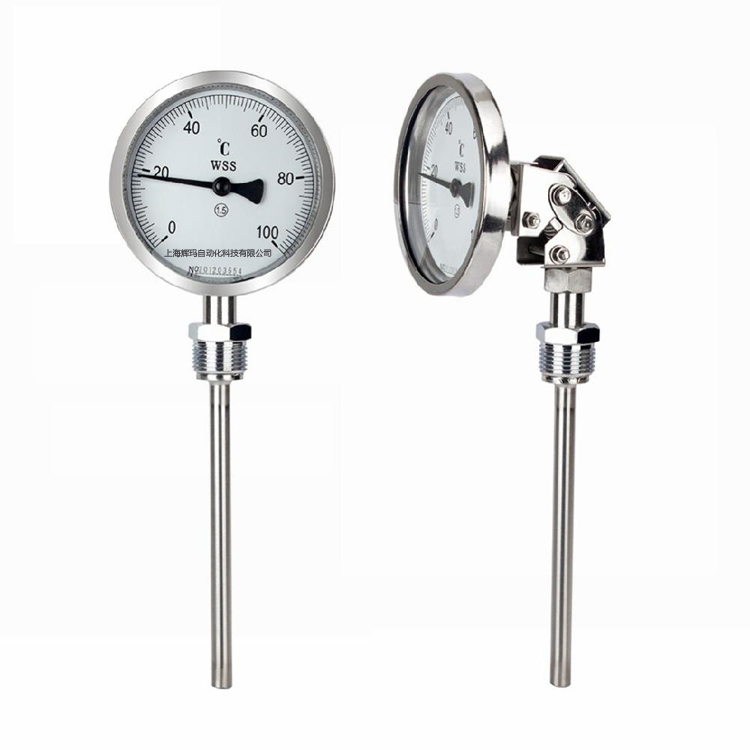 萬向型（可調(diào)角型）雙全屬溫度計